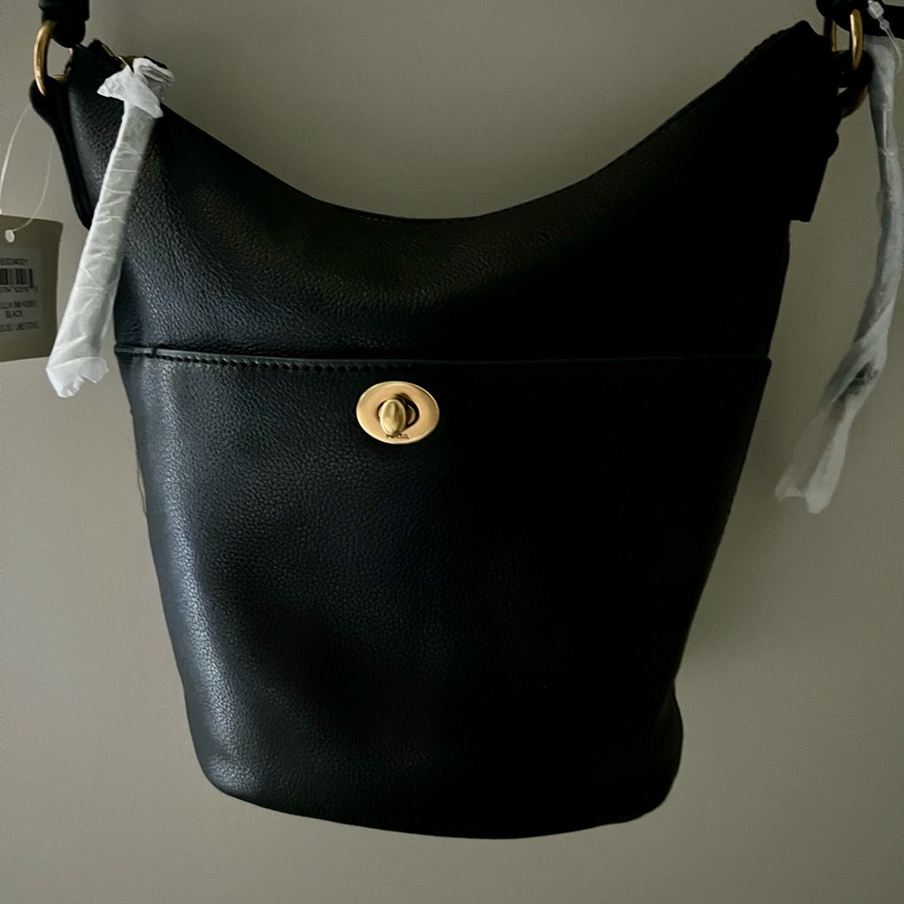 Black leather Fossil purse lightly used